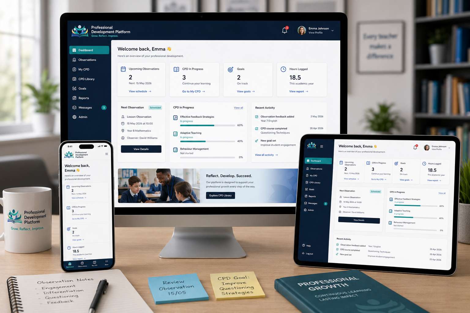 Professional Development Platform screenshot